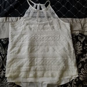 White lace tank